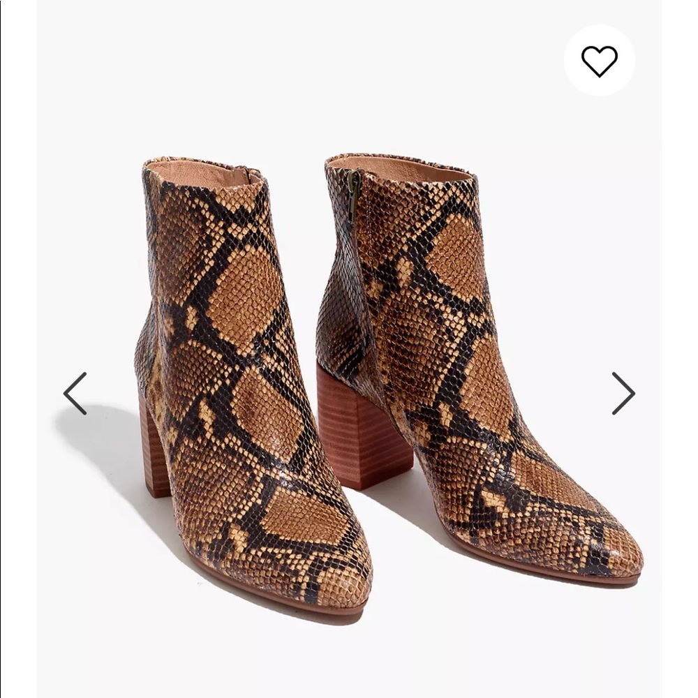 Madewell Snake Skin Booties